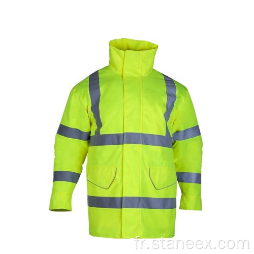 Veste de sécurité réfléchissante à sweat à capuche Hi-Vis imperméable